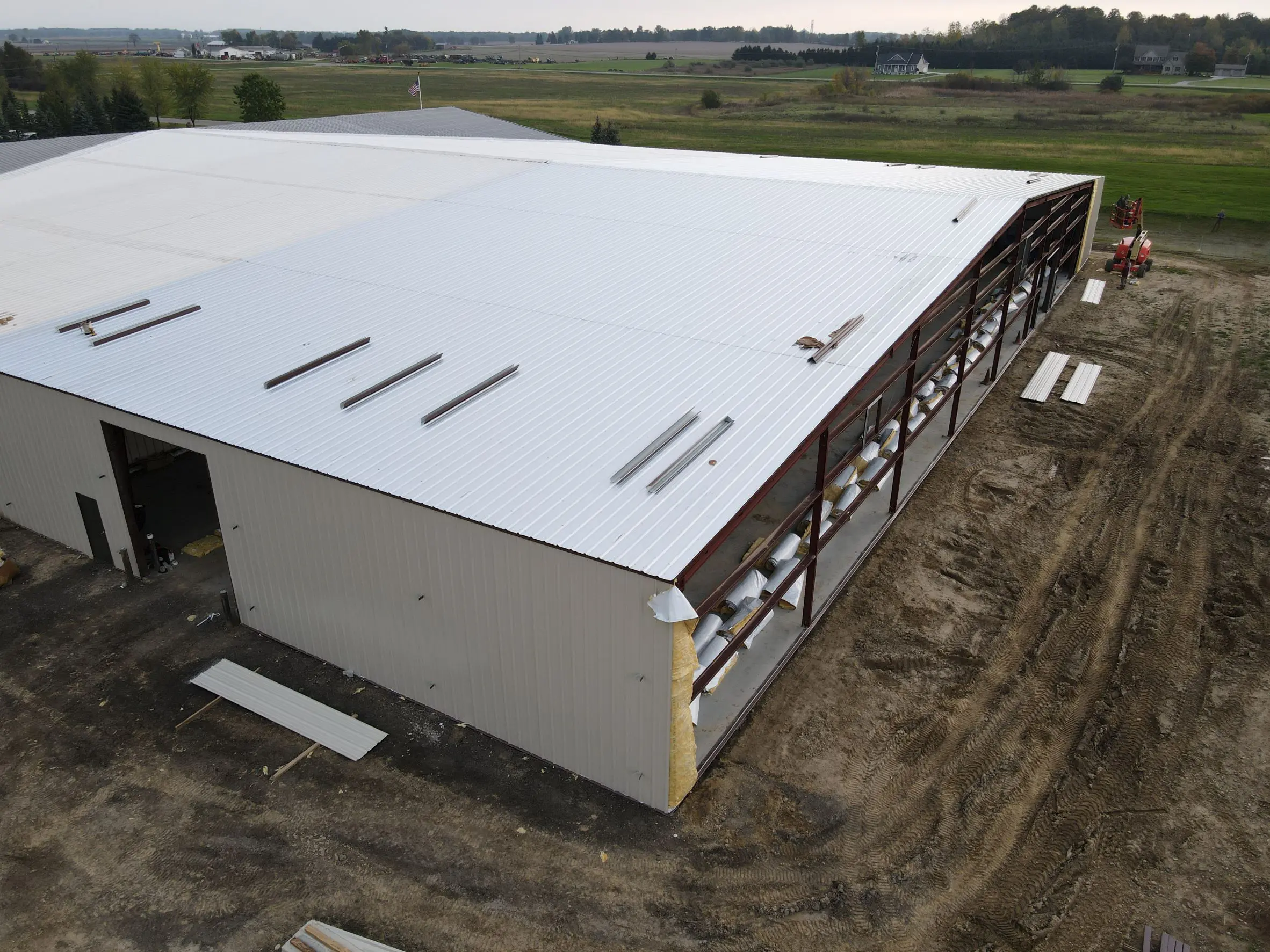 The addition to our asphalt equipment manufacturing facility here in North Branch, Michigan, was nearly all set as of the middle of December 2021.