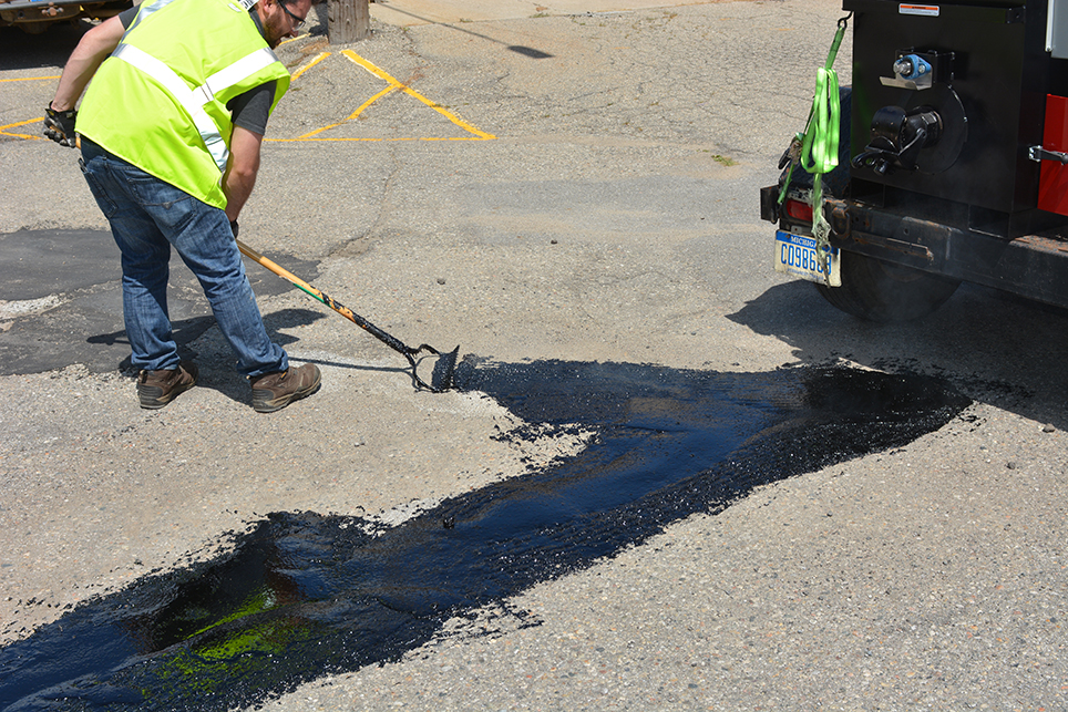 The Pro Patch 55 Mastic Melter can help lead to long-lasting road repairs.